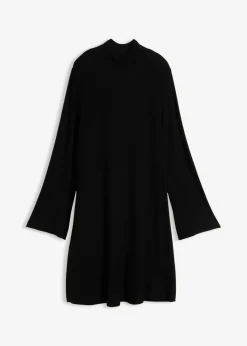 Discount Vestido de punto de mezcla de viscosa con línea en A Mujer Esenciales|Vestidos