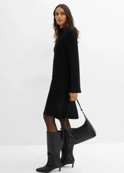 Discount Vestido de punto de mezcla de viscosa con línea en A Mujer Esenciales|Vestidos
