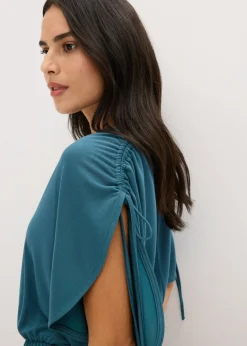 New Vestido de punto de mezcla de modal suave Mujer Vestidos