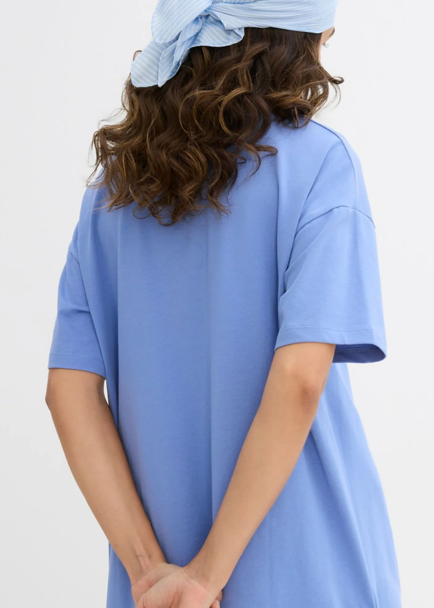 Vestido de punto de mezcla de algodón elástico Mujer Vestidos