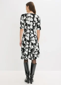 Best Vestido de punto de mezcla de viscosa con drapeado Mujer Vestidos