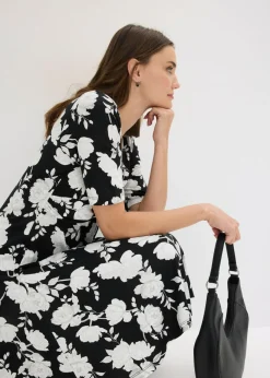 Best Vestido de punto de mezcla de viscosa con drapeado Mujer Vestidos