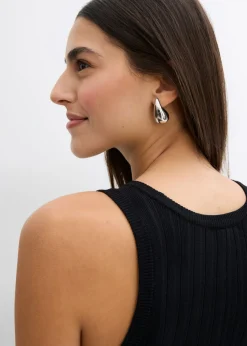 Sale Vestido de punto de mezcla de viscosa con línea en A Mujer Esenciales|Vestidos