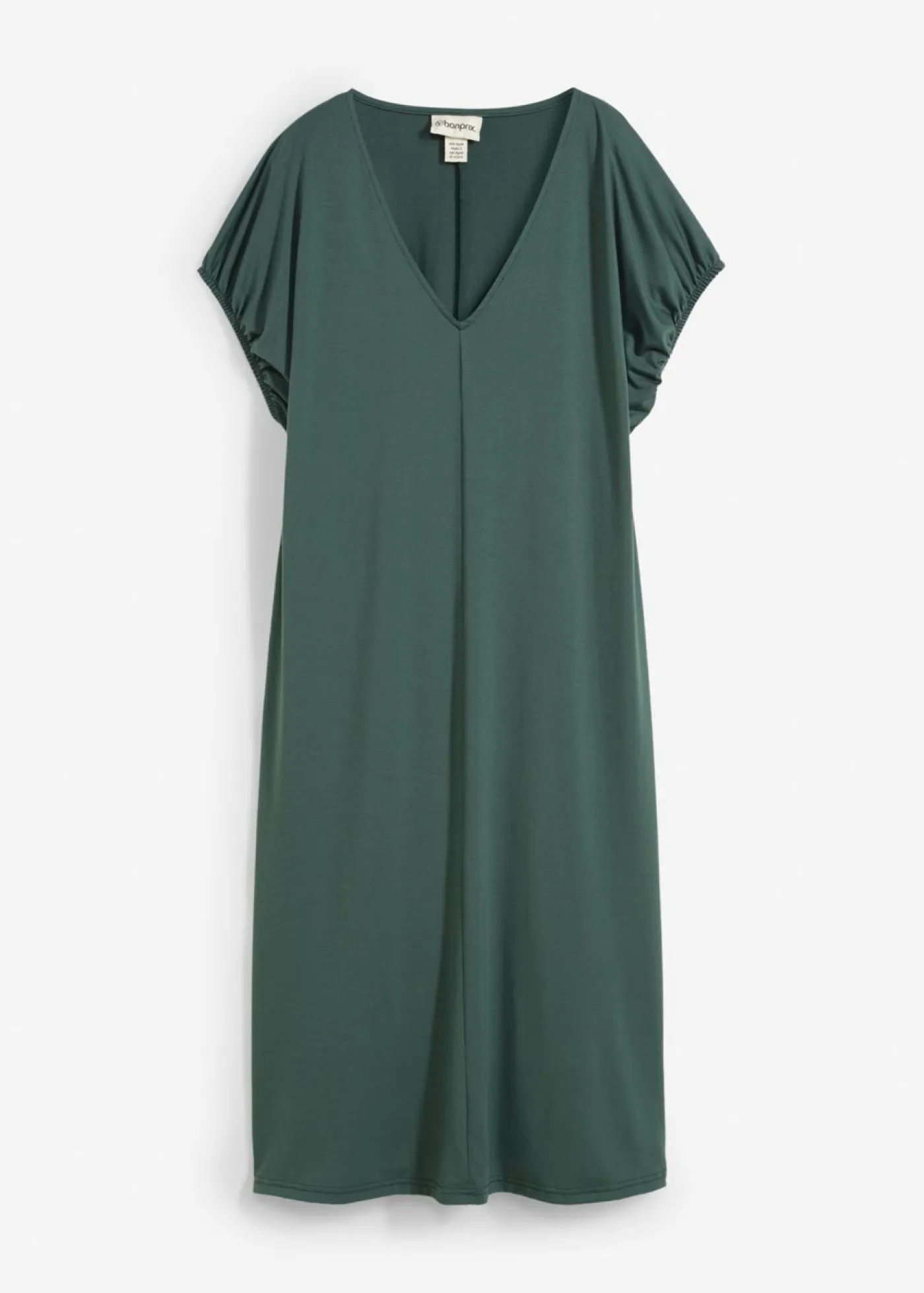 Discount Vestido de punto de mezcla de viscosa con escote en V Mujer Esenciales|Vestidos