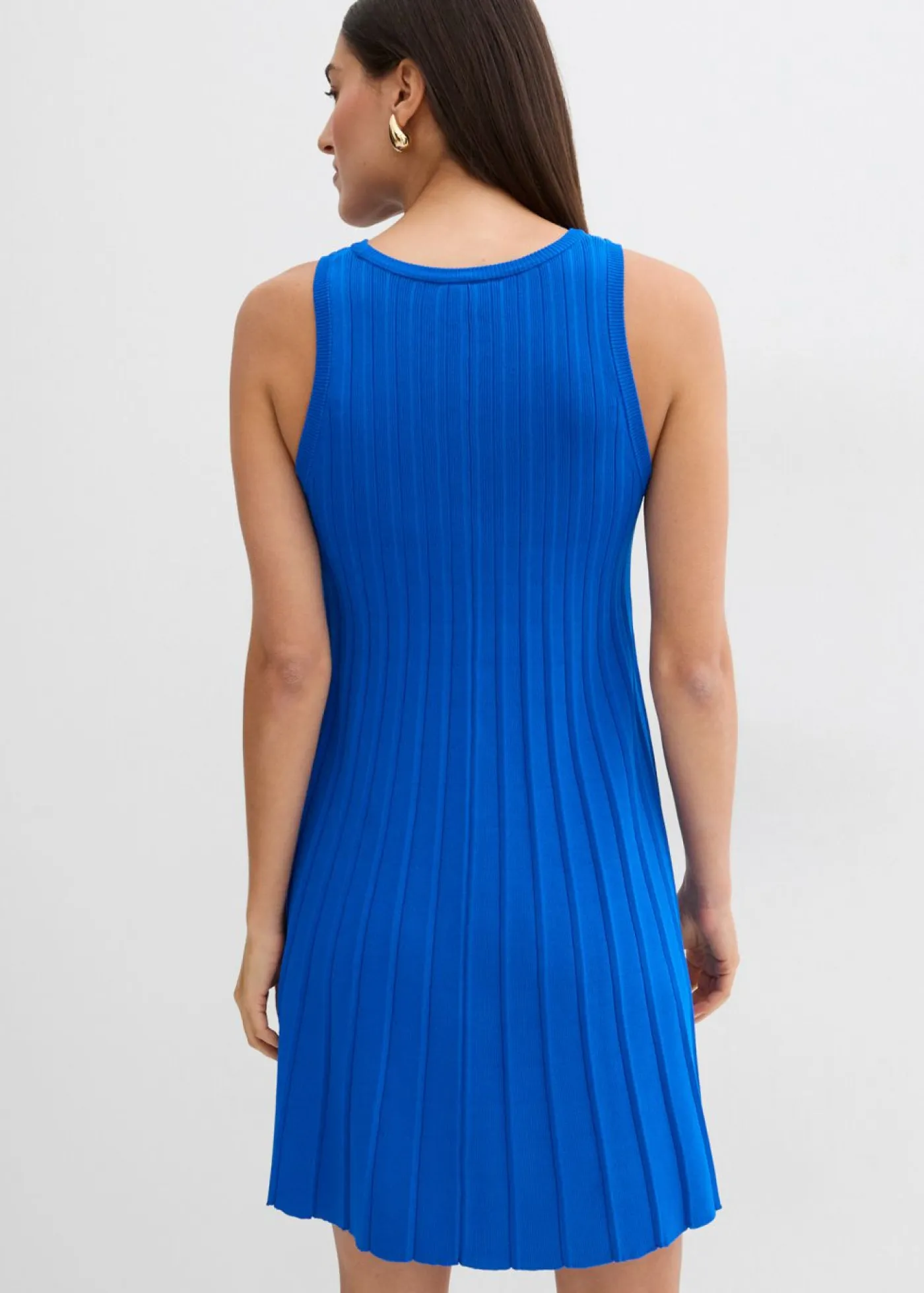 Outlet Vestido de punto de mezcla de viscosa con línea en A Mujer Esenciales|Vestidos