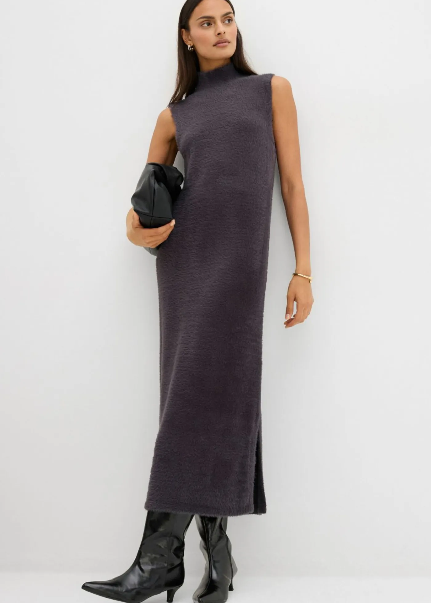 Clearance Vestido de punto de mezcla de viscosa Mujer Esenciales|Vestidos