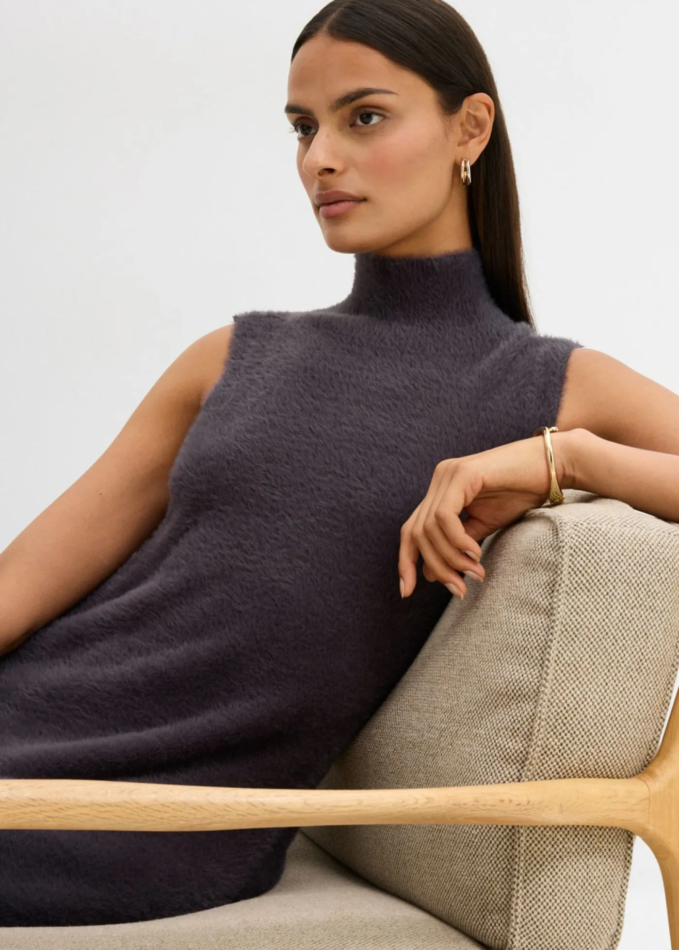 Clearance Vestido de punto de mezcla de viscosa Mujer Esenciales|Vestidos