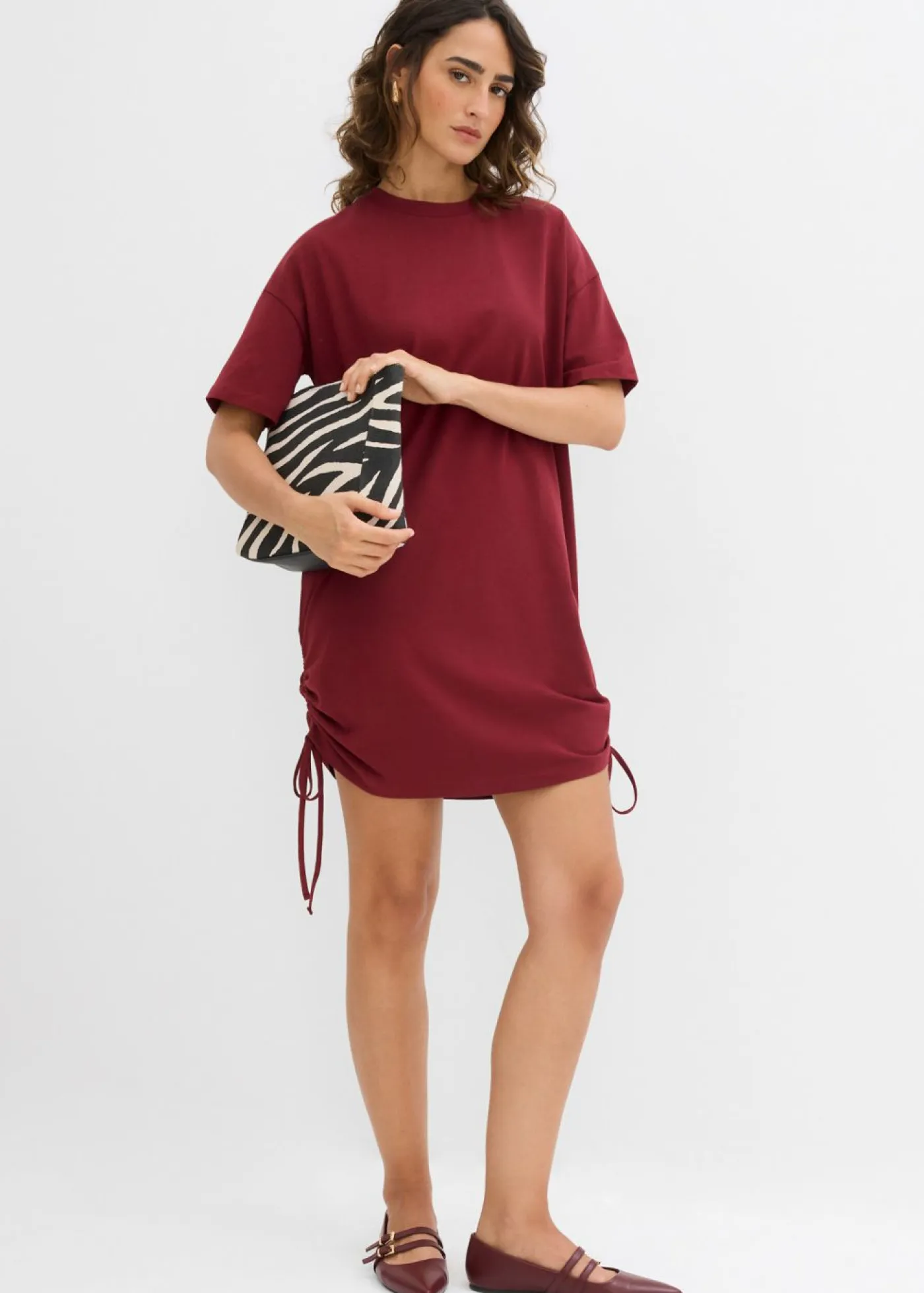 Vestido de punto de mezcla de algodón elástico Mujer Vestidos