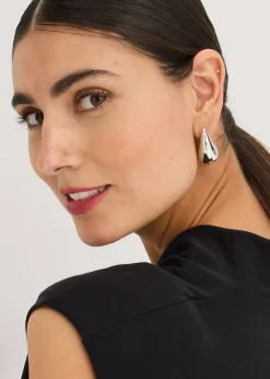 Sale Vestido de punto de piqué de viscosa con hombreras Mujer Vestidos