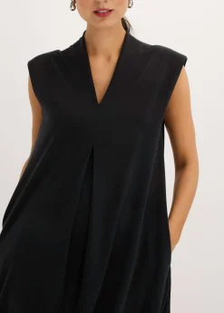 Sale Vestido de punto de piqué de viscosa con hombreras Mujer Vestidos