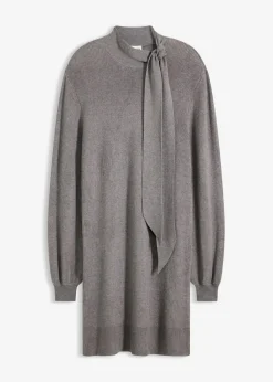 Best Vestido de punto de suave mezcla de viscosa con lazo Mujer Vestidos|Ropa De Punto