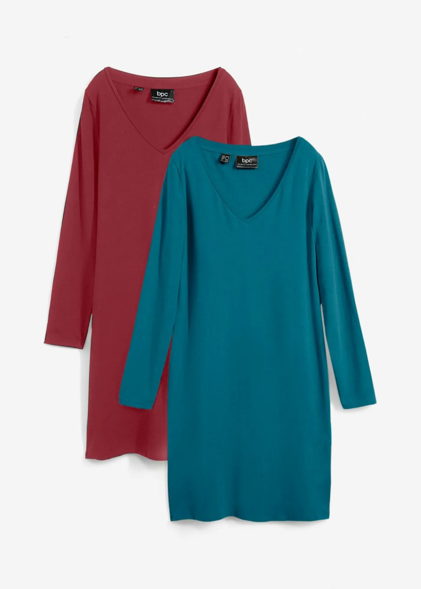 Clearance Vestido de punto de viscosa (2 unidades) Mujer Básicos|Vestidos
