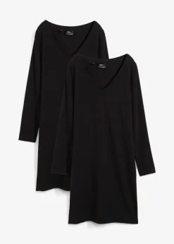 Outlet Vestido de punto de viscosa (2 unidades) Mujer Básicos|Vestidos
