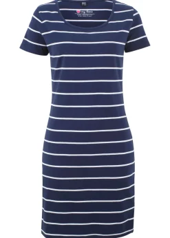 New Vestido de punto elástico de manga corta Mujer Básicos|Vestidos
