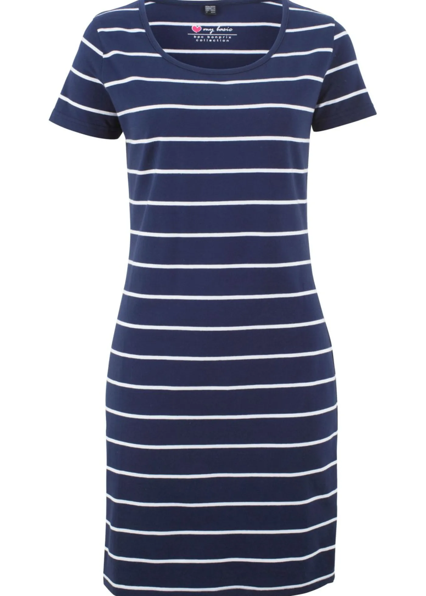 New Vestido de punto elástico de manga corta Mujer Básicos|Vestidos
