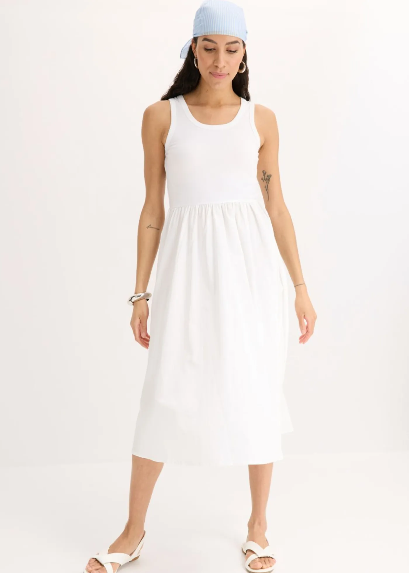 Vestido de punto en mezcla de materiales Mujer Vestidos