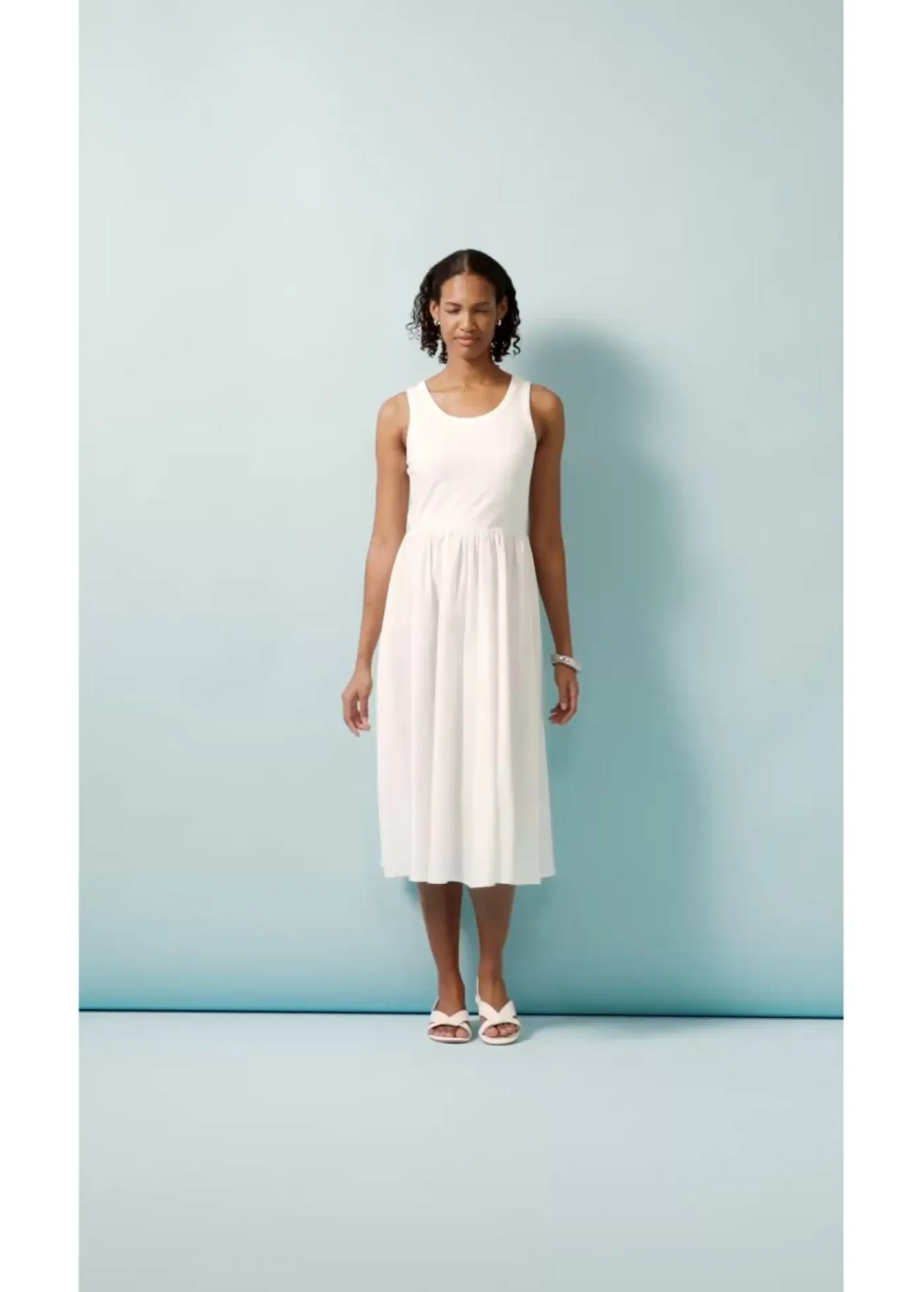 Vestido de punto en mezcla de materiales Mujer Vestidos