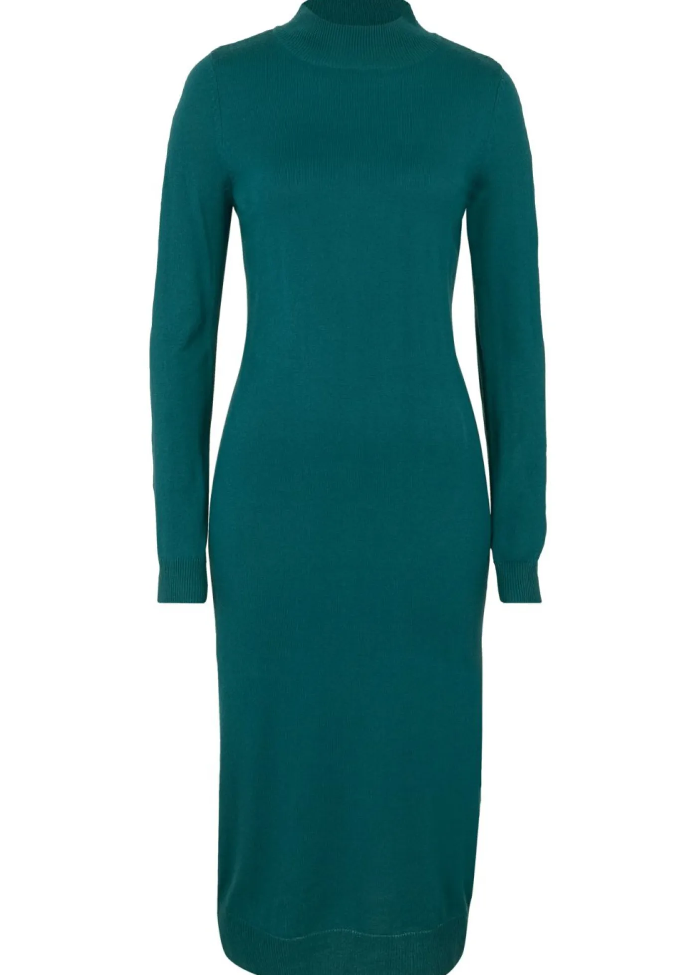 Discount Vestido de punto fino con cuello alto Mujer Básicos|Vestidos