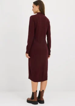 Discount Vestido de punto fino con cuello alto Mujer Básicos|Vestidos