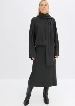 Outlet Vestido de punto fino de mezcla de viscosa suave Mujer Esenciales|Jerséis