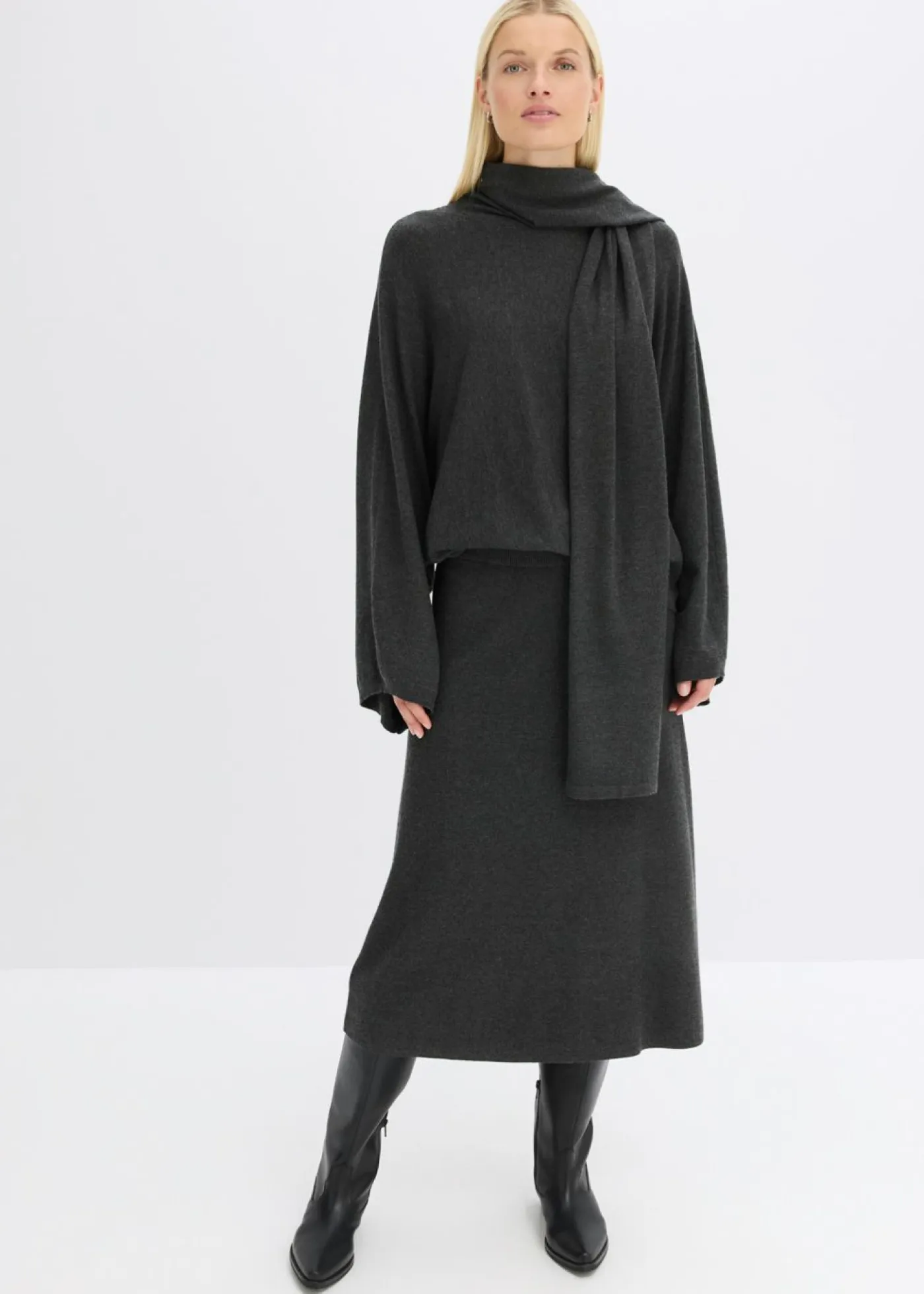 Outlet Vestido de punto fino de mezcla de viscosa suave Mujer Esenciales|Jerséis