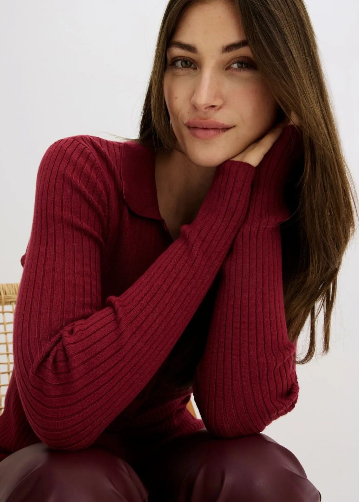 Outlet Vestido de punto fino de mezcla de viscosa suave Mujer Jerséis|Ropa De Punto