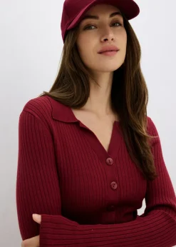 Outlet Vestido de punto fino de mezcla de viscosa suave Mujer Jerséis|Ropa De Punto