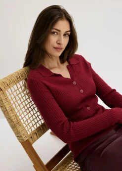 Outlet Vestido de punto fino de mezcla de viscosa suave Mujer Jerséis|Ropa De Punto