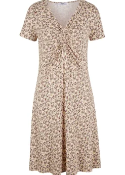 Vestido de punto hasta la rodilla de mezcla de viscosa Mujer Vestidos