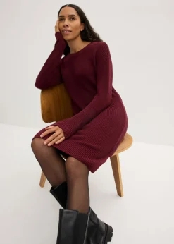 Best Vestido de punto holgado de canalé Mujer Vestidos|Ropa De Punto