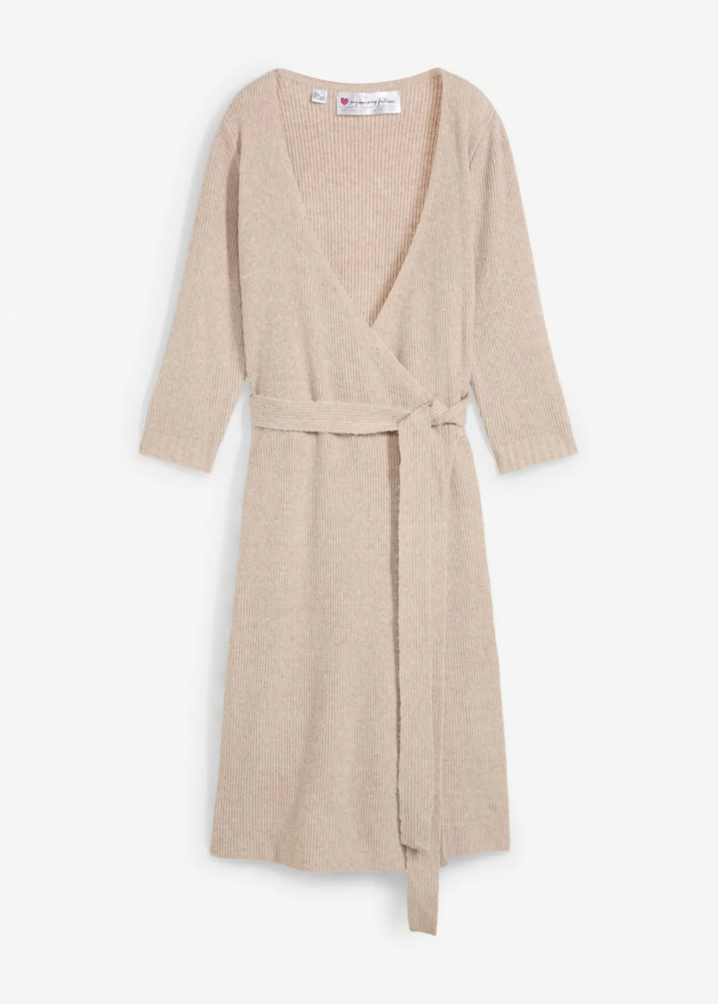 Sale Vestido de punto suave para el embarazo y la lactancia con mangas 3/4 Mujer Premamá