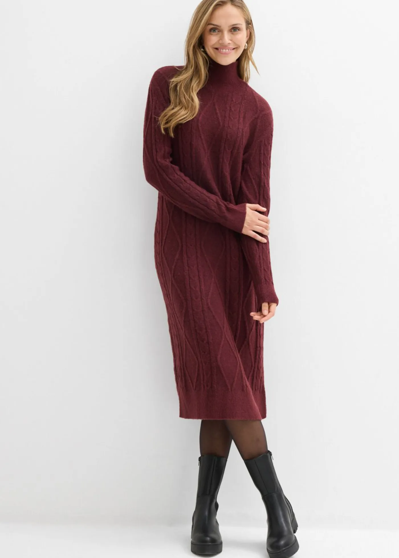 Hot Vestido de punto trenzado Mujer Vestidos|Ropa De Punto