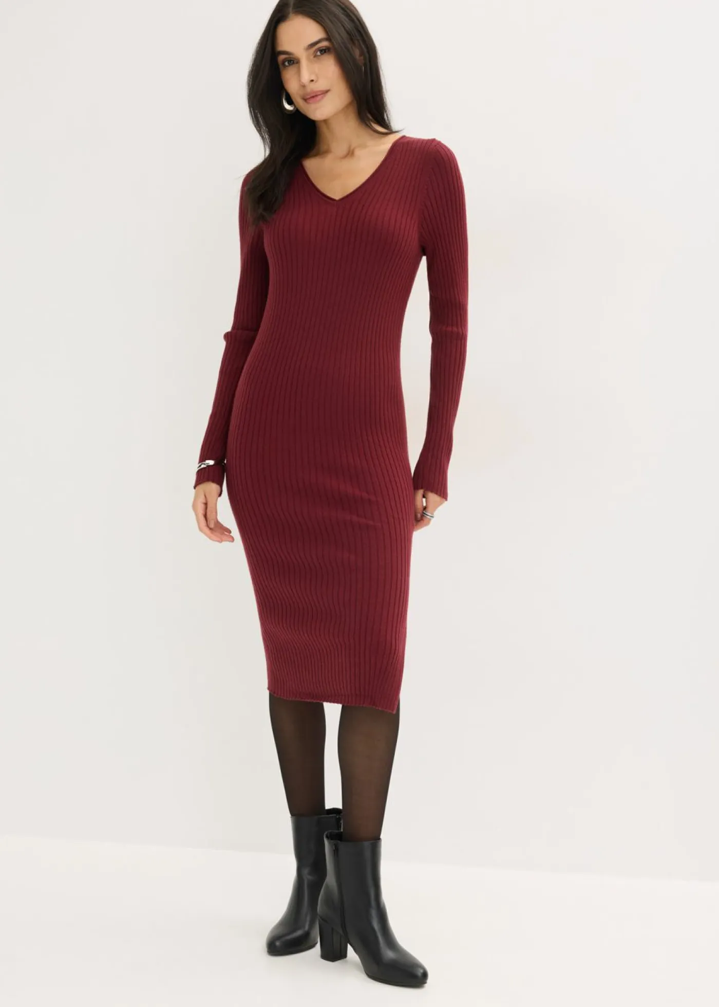Sale Vestido de punto y chaleco (2 piezas) Mujer Vestidos