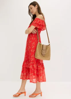 Hot Vestido de punto y malla Mujer Vestidos