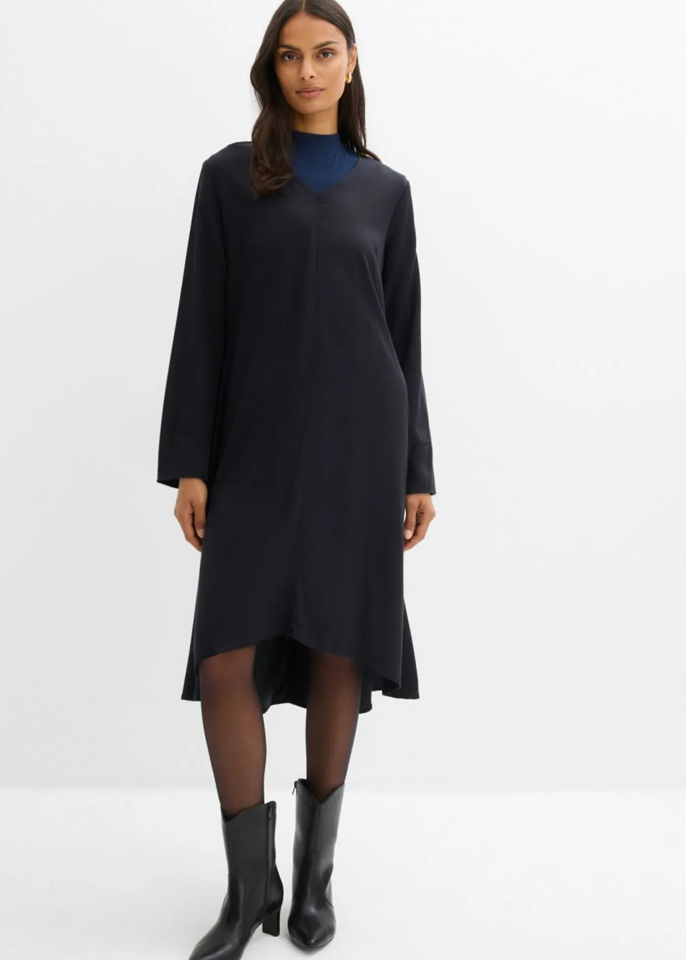 Outlet Vestido de sarga de lyocell fluido Mujer Esenciales|Vestidos