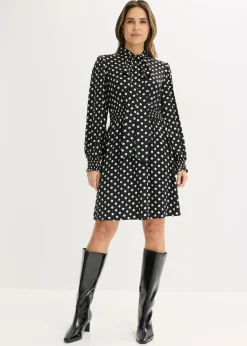 Outlet Vestido de satén fluido con lazo en el cuello Mujer Vestidos
