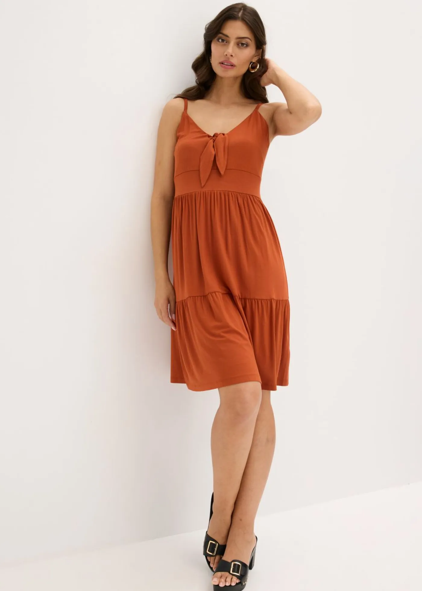 Outlet Vestido de tirantes con detalle de nudo Mujer Vestidos