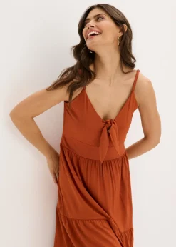 Outlet Vestido de tirantes con detalle de nudo Mujer Vestidos