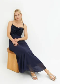 Clearance Vestido de tirantes con lentejuelas bordadas Mujer Vestidos|Tallas Pequeñas