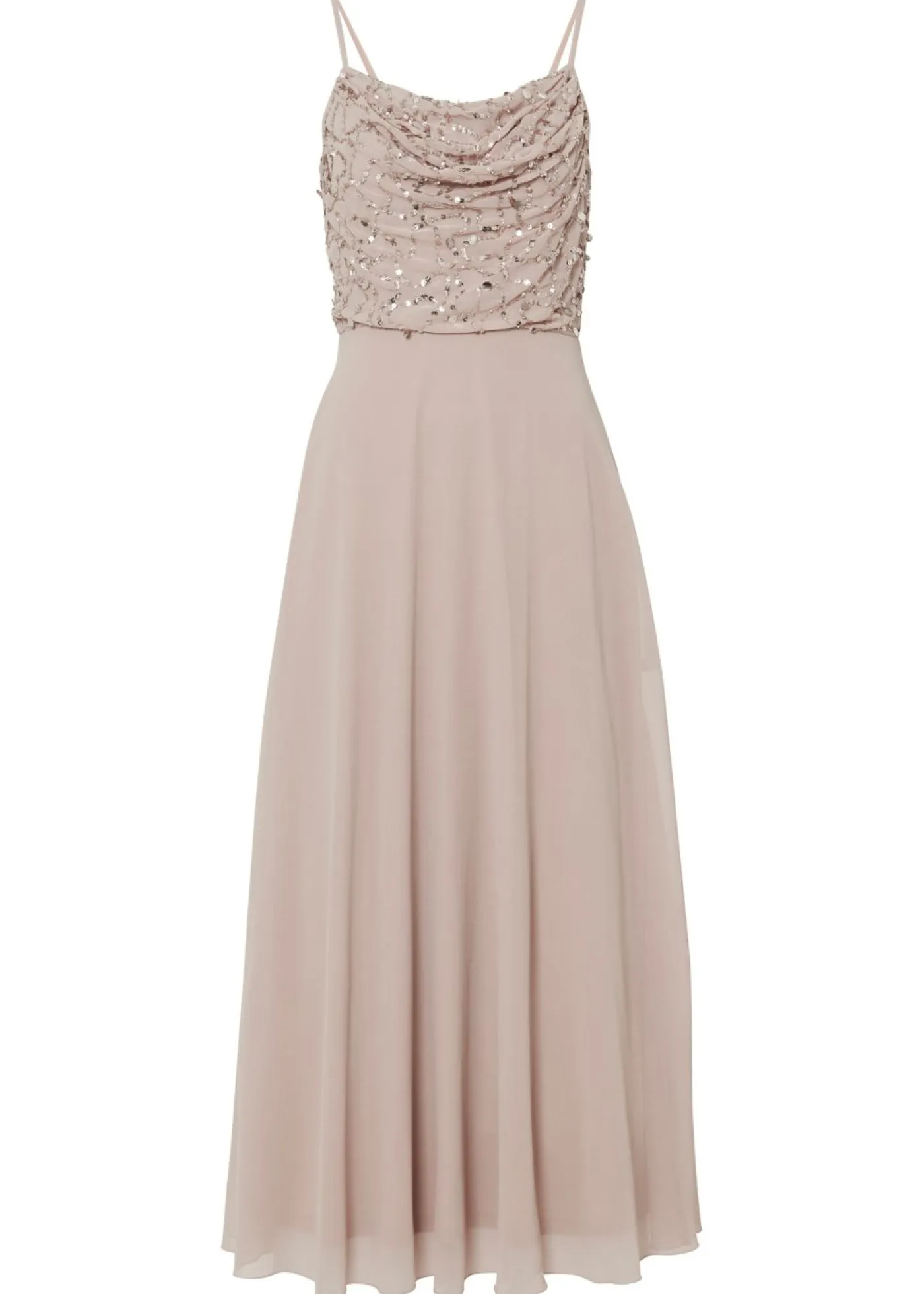 Discount Vestido de tirantes con lentejuelas bordadas Mujer Tallas Pequeñas|Novedades