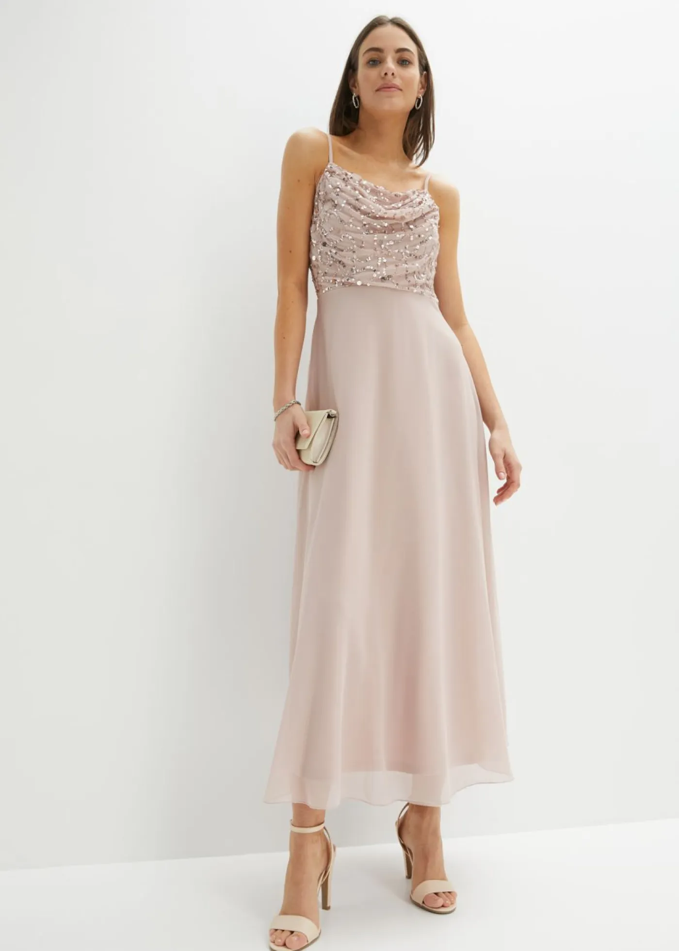 Discount Vestido de tirantes con lentejuelas bordadas Mujer Tallas Pequeñas|Novedades