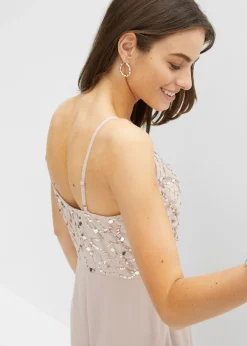 Discount Vestido de tirantes con lentejuelas bordadas Mujer Tallas Pequeñas|Novedades