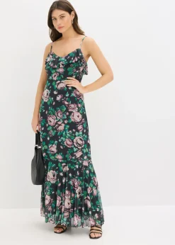 New Vestido de tirantes de malla suave Mujer Vestidos|Tallas Pequeñas