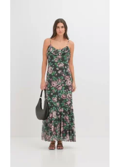 New Vestido de tirantes de malla suave Mujer Vestidos|Tallas Pequeñas