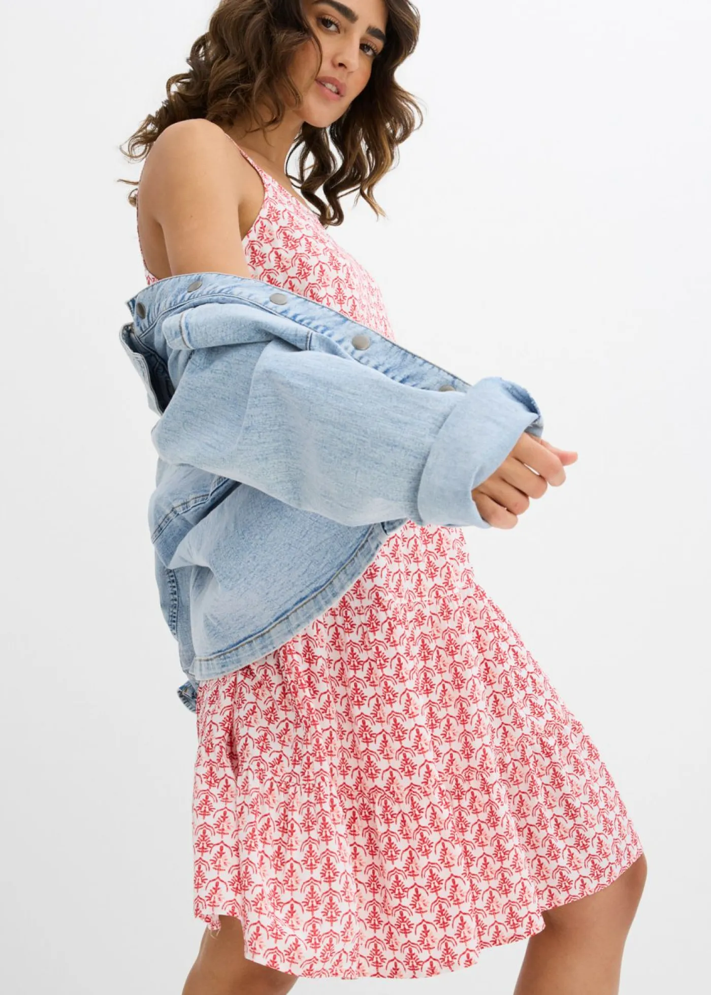Online Vestido de tirantes de viscosa fluida Mujer Vestidos