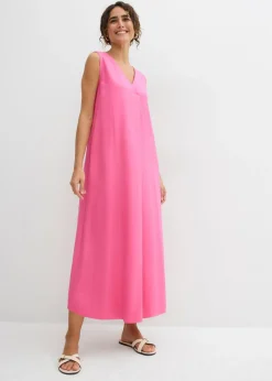 Vestido de tirantes de viscosa fluida Mujer Vestidos