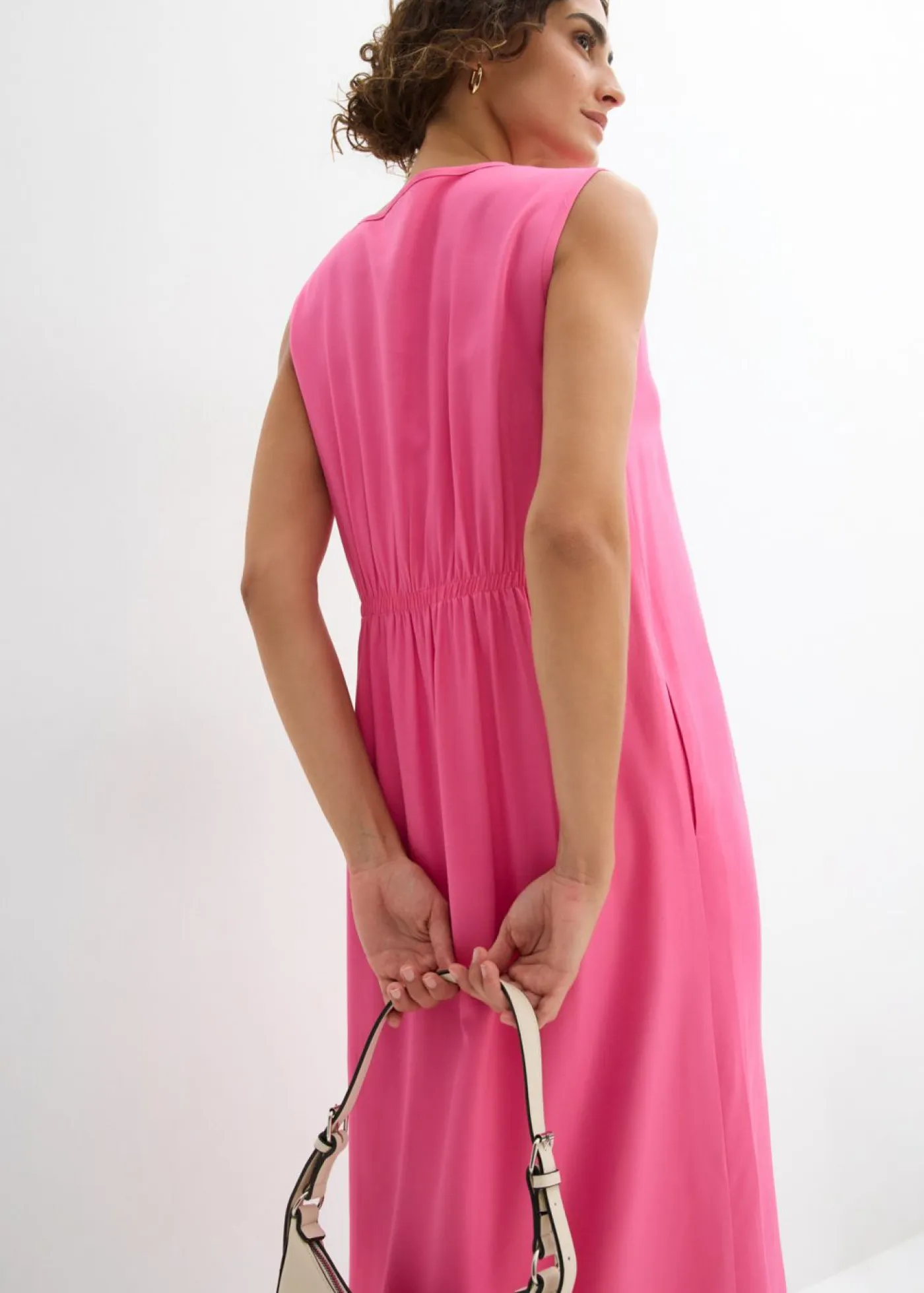 Vestido de tirantes de viscosa fluida Mujer Vestidos