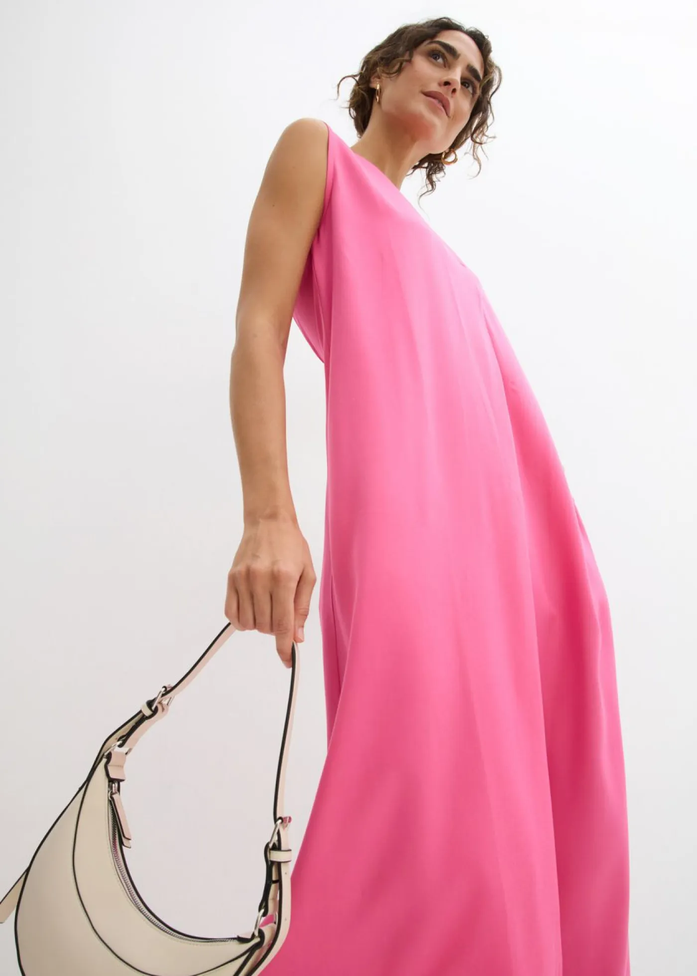 Vestido de tirantes de viscosa fluida Mujer Vestidos