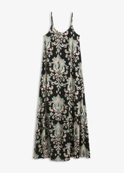Sale Vestido de tirantes de viscosa estructurada Mujer Vestidos