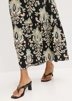 Sale Vestido de tirantes de viscosa estructurada Mujer Vestidos